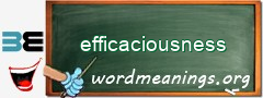 WordMeaning blackboard for efficaciousness